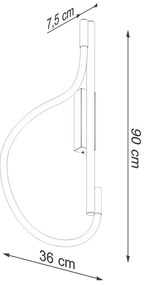 Φωτιστικό τοίχου Galakse 1,1xLED/10w, Χρώμα μαύρος