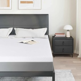 vidaXL Στρώματα Λευκό 200 x 200 cm 100% ύφασμα πολυεστέρα με τζακάρ