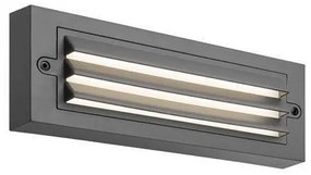 Απλίκα Φωτιστικό Τοίχου LED 6W 3CCT IP65 Περσίδες Senario Pro Eurolamp-145-52111-Ανθρακί 145-52111