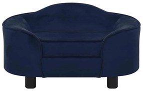 vidaXL Καναπές - Κρεβάτι Σκύλου Μπλε 67 x 47 x 36 εκ. Βελουτέ