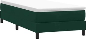 vidaXL Box Spring Κρεβάτι χωρίς στρώμα Σκούρο πράσινο Βελούδινο
