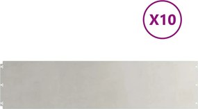 vidaXL Περιφράξεις γκαζόν 10 τεμάχια 25x103 cm από ανοξείδωτο ατσάλι