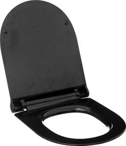Καπάκι Λεκάνης Soft Close (45x36.5) F-V Thin Black 174912B