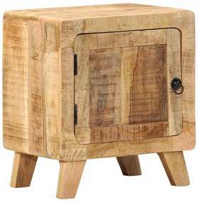 vidaXL Κομοδίνο 40x32x46 cm από μασίφ ξύλο Rough Mango