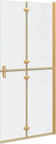 vidaXL Τοίχος Walk-In Ντους Χρυσό 90 x 6.5 x 190 εκ.