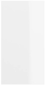 Έπιπλο Τηλεόρασης Κρεμαστό Γυαλ. Λευκό 37x37x72 εκ. Μοριοσανίδα - Λευκό