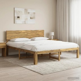vidaXL Διπλό Κρεβάτι με Κεφαλάρι ROSTOCK Λευκό 200 x 200 cm