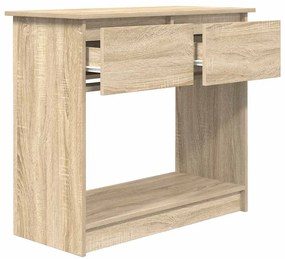 vidaXL Τραπέζι κονσόλας με συρτάρια Sonoma Δρυς 85,5x38,5x74,5 cm