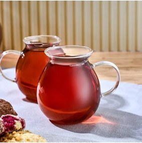 Stewehome Σετ 2 τεμαχίων ποτήρια από γυαλί 275 ml Πολύχρωμο