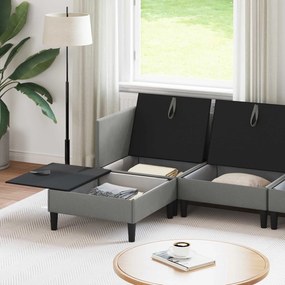 vidaXL Σετ Επίπλων Σαλονιού 5 pcs Σκούρο γκρι Ύφασμα
