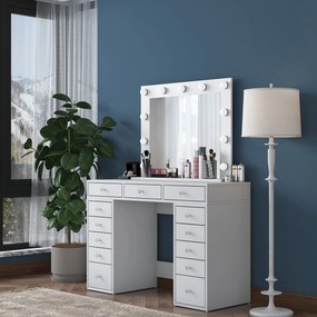 Τουαλέτα Μακιγιάζ Λευκό BRUFELU 120x44.5x81.6