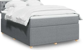 vidaXL Κρεβάτι Boxspring με Στρώμα Αν. Πράσινο 160x200εκ Υφασμάτινο