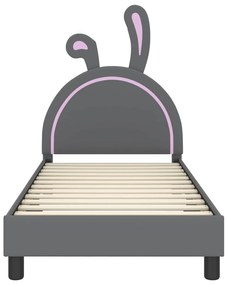 vidaXL Κρεβάτι Παιδικής Κρεβατοκάμαρας με Κεφαλάκι Ανοιχτό γκρι