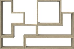 vidaXL Ραφιέρα Τοίχου Sonoma Δρυς 96x12x64 εκ. από Επεξεργασμένο Ξύλο