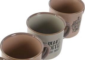 Σετ Κούπες Καφέ Home ESPRIT Μπλε Ροζ Πήλινα 180 ml