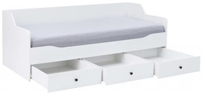 Κρεβάτι Omaha L111, Μονόκλινο, Άσπρο, 90x200, Πλαστικοποιημένη μοριοσανίδα, Τάβλες για Κρεβάτι, 94x204x75cm, 73 kg | Epipla1.gr