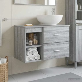vidaXL Σετ Επίπλων Μπάνιου 2 pcs Γκρι Sonoma Επεξεργασμένο Ξύλο