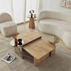 Coffee Table Set Luna 4 - Bronzie, Sapphire Oak Bronzie
Saphhire Oak