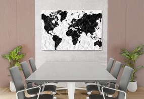 Εικόνα ενός ενδιαφέροντος παγκόσμιου χάρτη σε έναν φελλό - 90x60  color mix