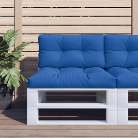 vidaXL Μαξιλάρι Παλέτας Μπλε Ρουά 80 x 40 x 12 εκ. Υφασμάτινο