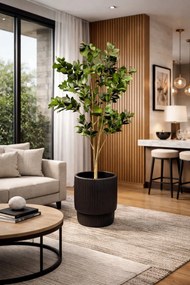 Stewehome Τεχνητό δέντρο με γλάστρα καμπυλωτό με 2 κορμούς Πράσινο