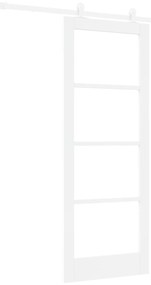 vidaXL Συρόμενη Πόρτα  'ORKDAL' Λευκό MDF & Γυαλί