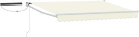 vidaXL Ηλεκτρικό Αναδιπλούμενο Σκίαστρο Κρεμ 3 x 2 m