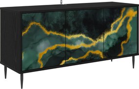 vidaXL Ντουλάπι TV WIJHE 102 x 33 x 51 εκ Μαύρη Δρυς