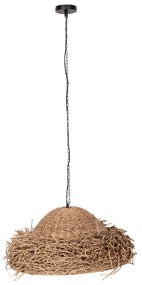 CEILING PENDANT LAMP  SEAGRASS IN NATURAL COLOR Φ72x30-140Hcm. 72x72x140 εκ.