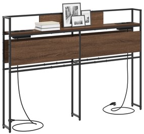 vidaXL Κεφαλάρι Αποθήκης Καφέ δρυς 120 cm Επεξεργασμένο ξύλο