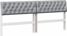 vidaXL Ταπετσαρισμένο κεφαλάρι Ανοιχτό γκρι 180 cm