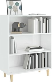 vidaXL Ντουλάπι Γυαλιστερό Λευκό 69,5x32,5x90 εκ. Επεξεργασμένο Ξύλο