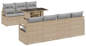 vidaXL Σετ Καναπέ Κήπου 8 pcs μπεζ και ανοιχτό γκρι 100 x 55 x 73 εκ