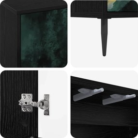 vidaXL Πλαϊνό γραφείο WIJHE Μαύρη Δρυς 69 x 33 x 76 εκ.