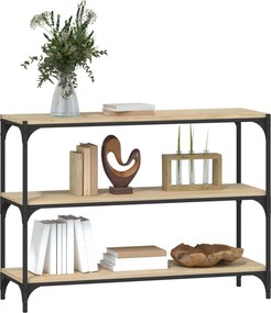vidaXL Βιβλιοθήκη Sonoma Δρυς 100x33x70,5 εκ. Επεξεργ. Ξύλο &amp; Ατσάλι