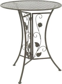 Τραπεζαρία Abriel σετ 3τεμ μέταλλο ανθρακί antique