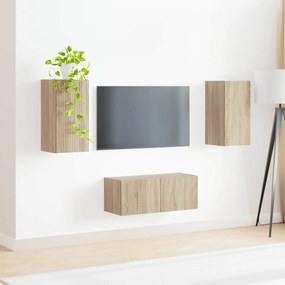 vidaXL Σετ επίπλου τηλεόρασης 2 pcs Δρύς Sonoma Επεξεργασμένο ξύλο