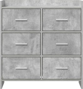 vidaXL Πλαϊνό γραφείο Γκρι Σκυροδέματος 75 x 33 x 80 εκ