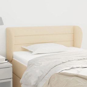 Κεφαλάρι με Πτερύγια Κρεμ 93x23x78/88 εκ. Υφασμάτινο 3117271