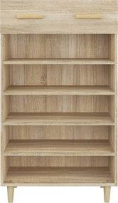 vidaXL Παπουτσοθήκη Sonoma Δρυς 60x35x105 εκ. από Επεξεργασμένο Ξύλο