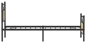 vidaXL Πλαίσιο Κρεβ. Χωρ. Στρώμα Sonoma Δρυς 90x200 εκ. Επεξ. Ξύλο