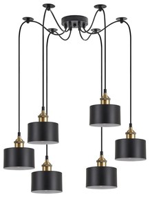 Φωτιστικό Οροφής SE21-BL-B10-BL6-MS1 ADEPT PENDANT Black Metal Shade Pendant+ - 51W - 100W - 77-8761