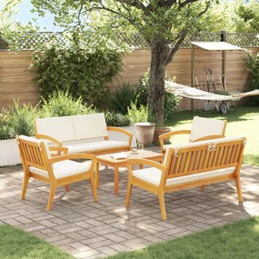 vidaXL Σετ Μπριζόλας 5 τεμαχίων με Μαξιλάρια - Μασίφ ξύλο ακακίας