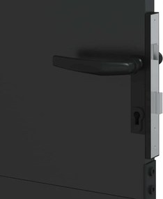vidaXL Πύλη Κήπου 85 x 125 cm Ατσάλι με Επικάλυψη Πούδρας Κλειδώσιμο