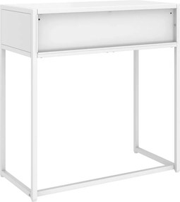 vidaXL Τραπέζι Κονσόλα Λευκό 75 x 35 x 75 εκ. από Ατσάλι