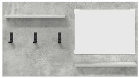 vidaXL Τοίχου Κρεμάστρα με ράφι Σκυρόδεμα Γκρι 90 x 10 x 50 εκ.