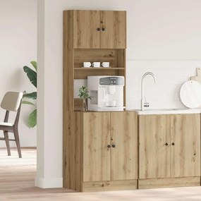 vidaXL Πλαϊνός πάγκος κουζίνας Artisan Oak 60 x 50 x 180 εκ