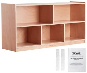 VEVOR Storage Shelf Tray Cabinet 5-Section Cubby Storage 2-Shelf for Home School