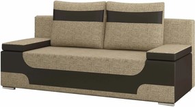 Καναπές - κρεβάτι Aria-Καφέ - Μπεζ - 200.00Χ92.00Χ90.00cm