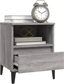 vidaXL Κομοδίνα 2 Τεμ. Γκρι Sonoma 40x35x50 εκ.